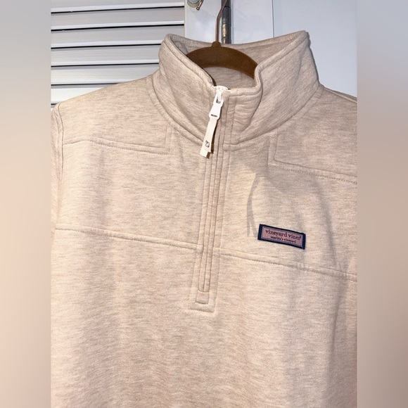 🤎New with tag🤎 Vinyard Vines Women’s Beige Half-Zip Sweatshirt - Picture 3 of 7